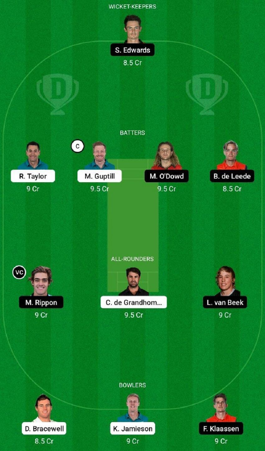 NZ vs NED Dream11 Fantasy Tip #1