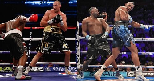 Fury vs. Chisora (left) and Whyte vs. Chisora (right) [Instagram: @bdlboxing and @boxing_worldwide1]