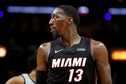 Adebayo in action against the San Antonio Spurs