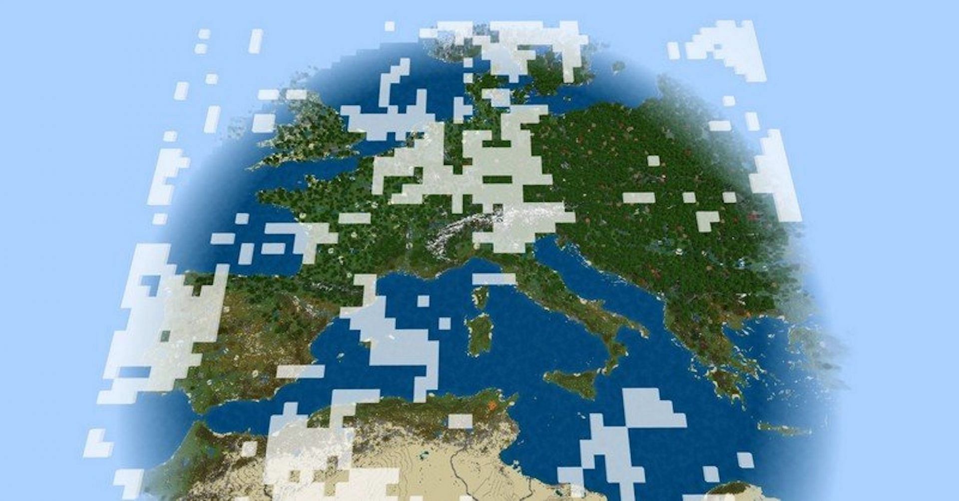 Earth map (Image via Minecraft)