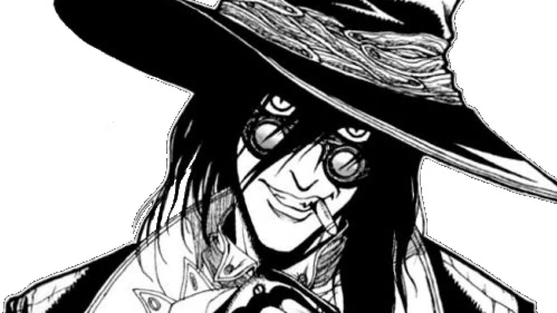 Alucard as seen in the Hellsing manga (Image via Shōnen Gahosha)