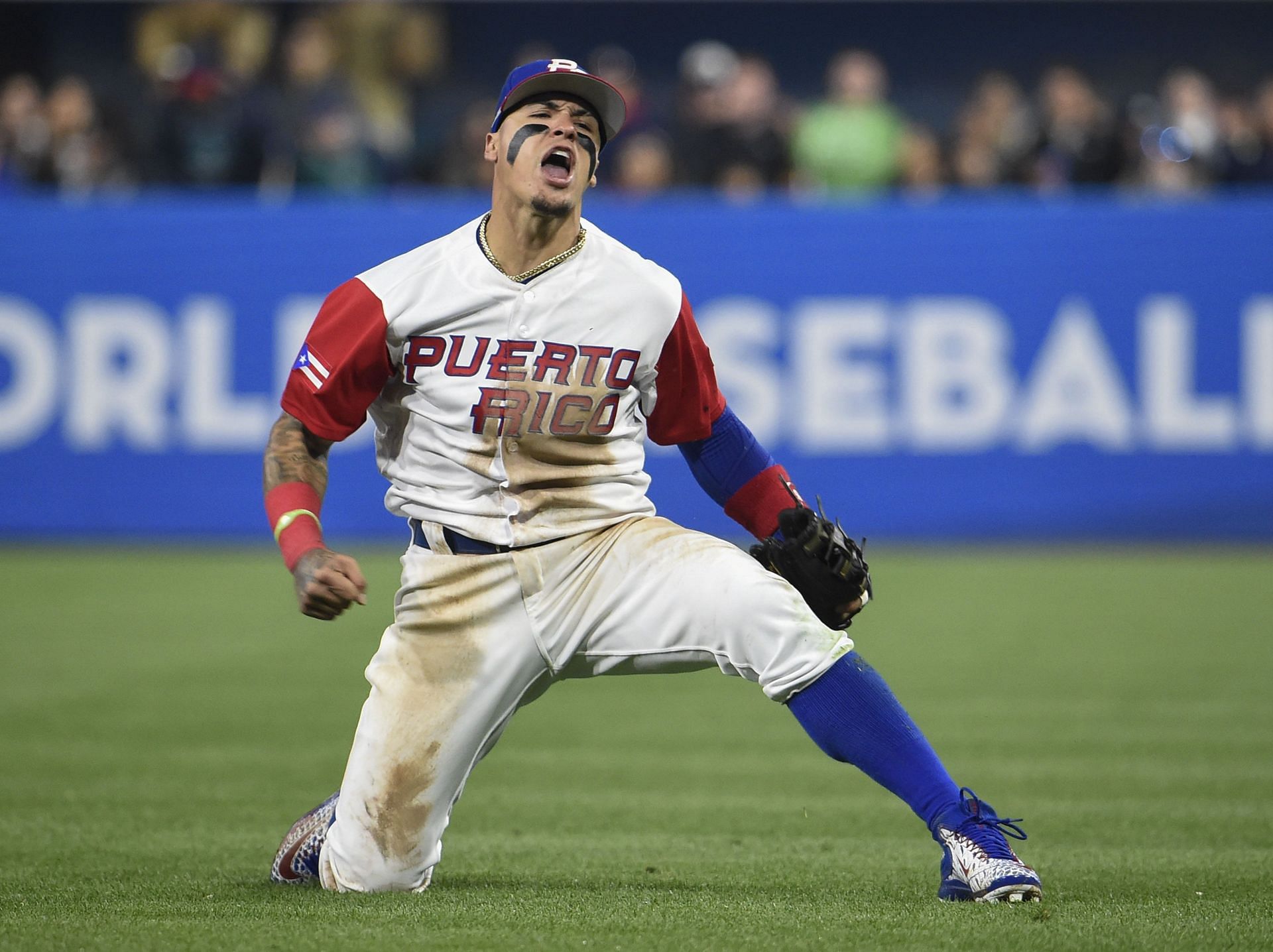 Javier Baez representing Puerto Rico