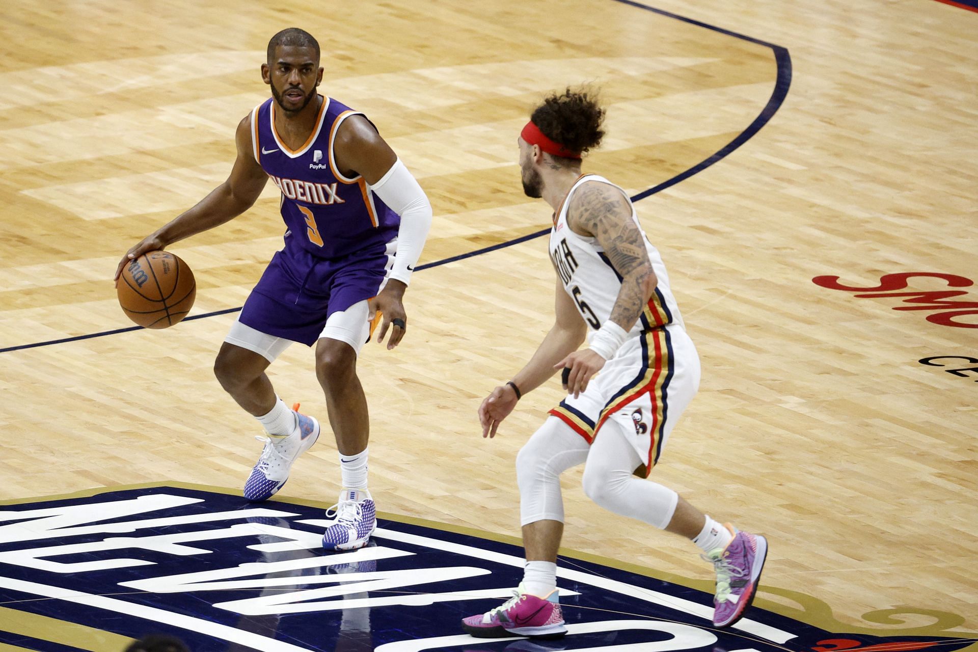 Phoenix Suns vs. New Orleans Pelicans &mdash; Game 6; Chris Paul handles the ball against Jose Alvarado.