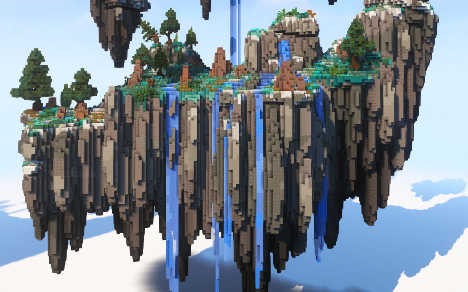 The design of Chiseled Tuff inspired me to make a sky island utilizing the  new Tuff blocks : r/Minecraft