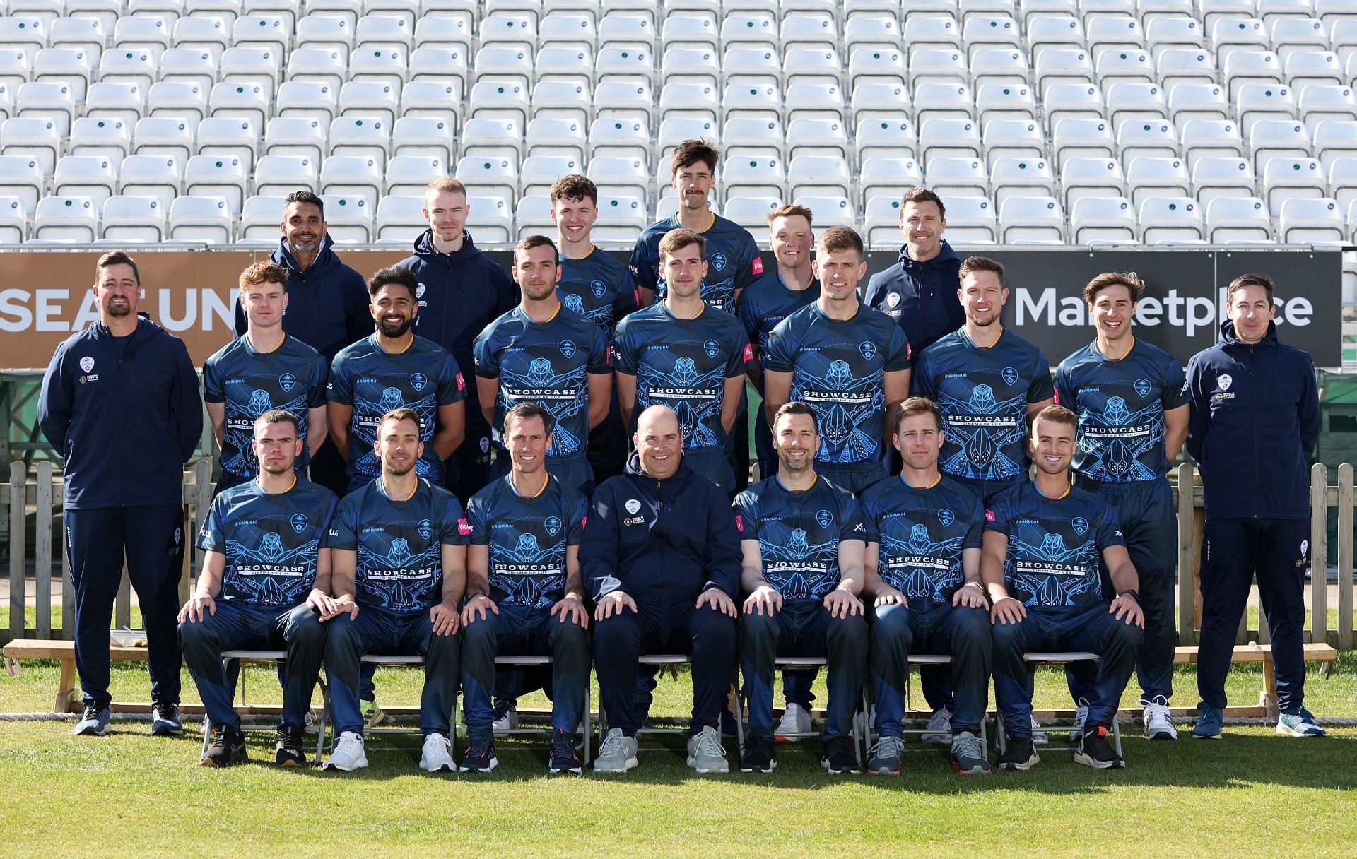 Derbyshire CCC players pose for a group photo
