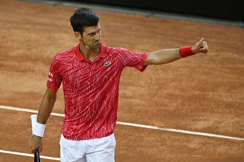 Novak Djokovic at the 2020 Italian Open