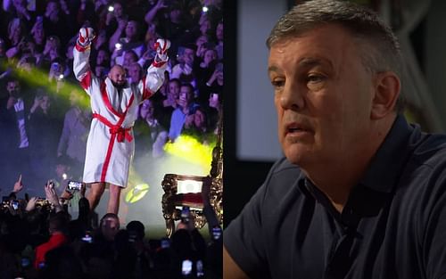 Teddy Atlas (L) wasn't a fan of the entrance Tyson Fury (R) made on Saturday.