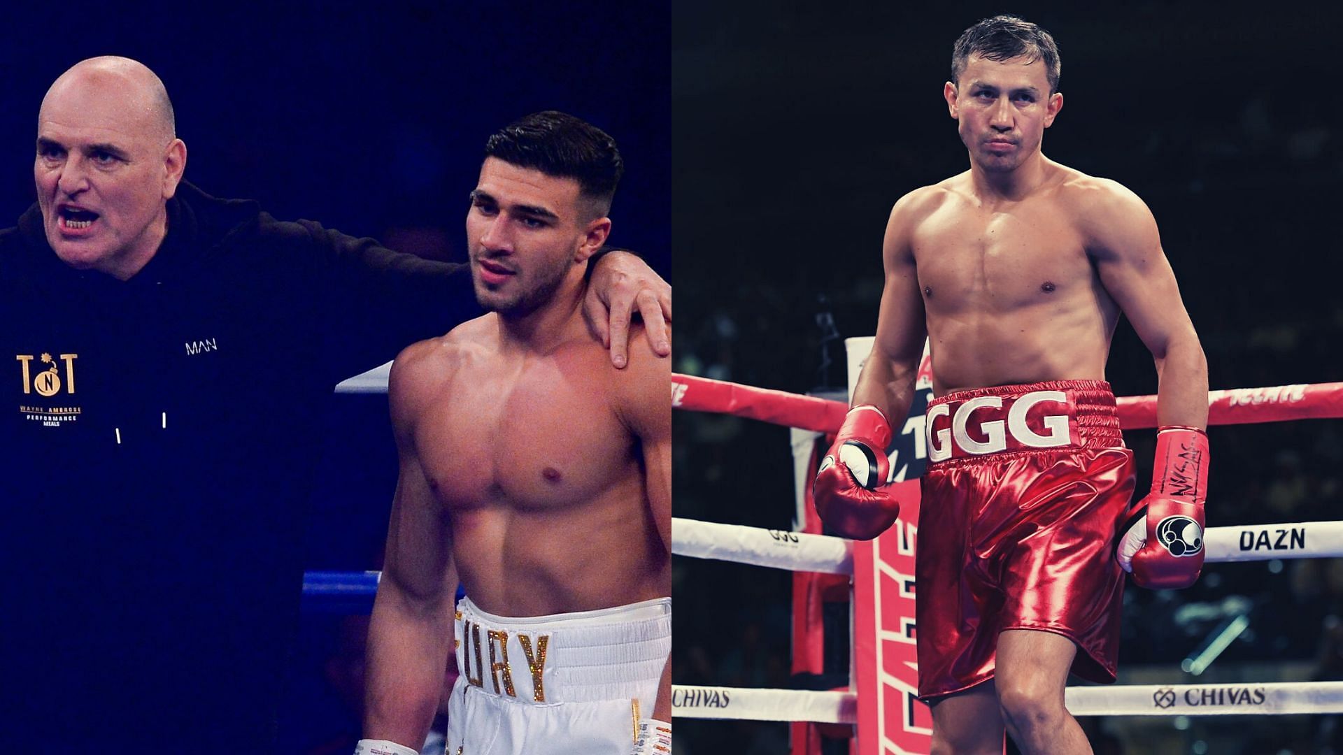 John and Tommy Fury (left) and Gennadiy Golovkin (right)