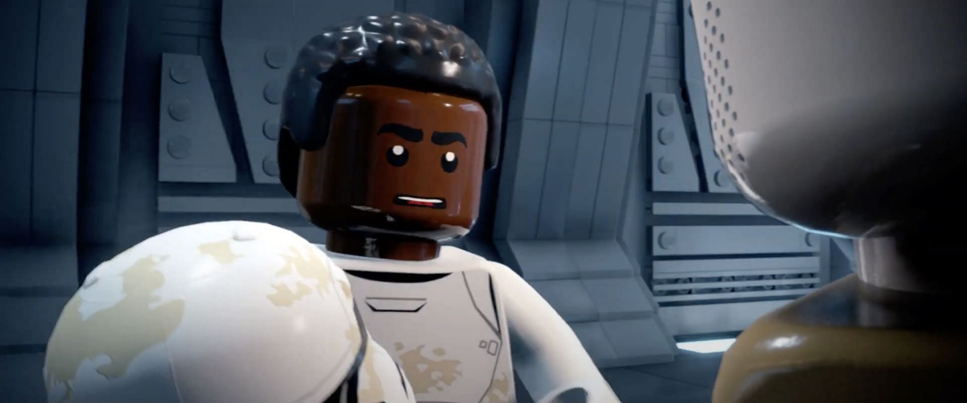 Kinchen portrays FINN or FN-2187 in Lego Star Wars: The Skywalker Saga (Image via Clay Brazil/YouTube)