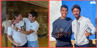 Watch: Carlos Alcaraz surprised by his coach Juan Carlos Ferrero ahead of Miami final clash
