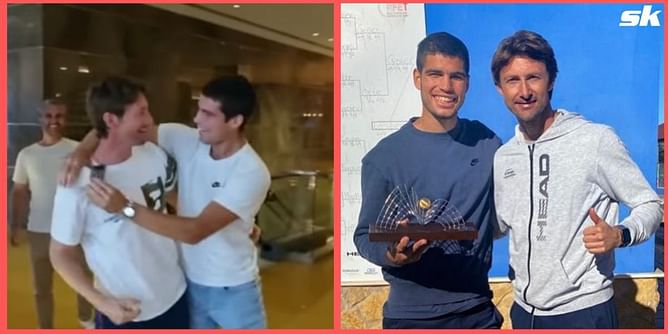 Watch: Carlos Alcaraz surprised by his coach Juan Carlos Ferrero ahead of Miami final clash
