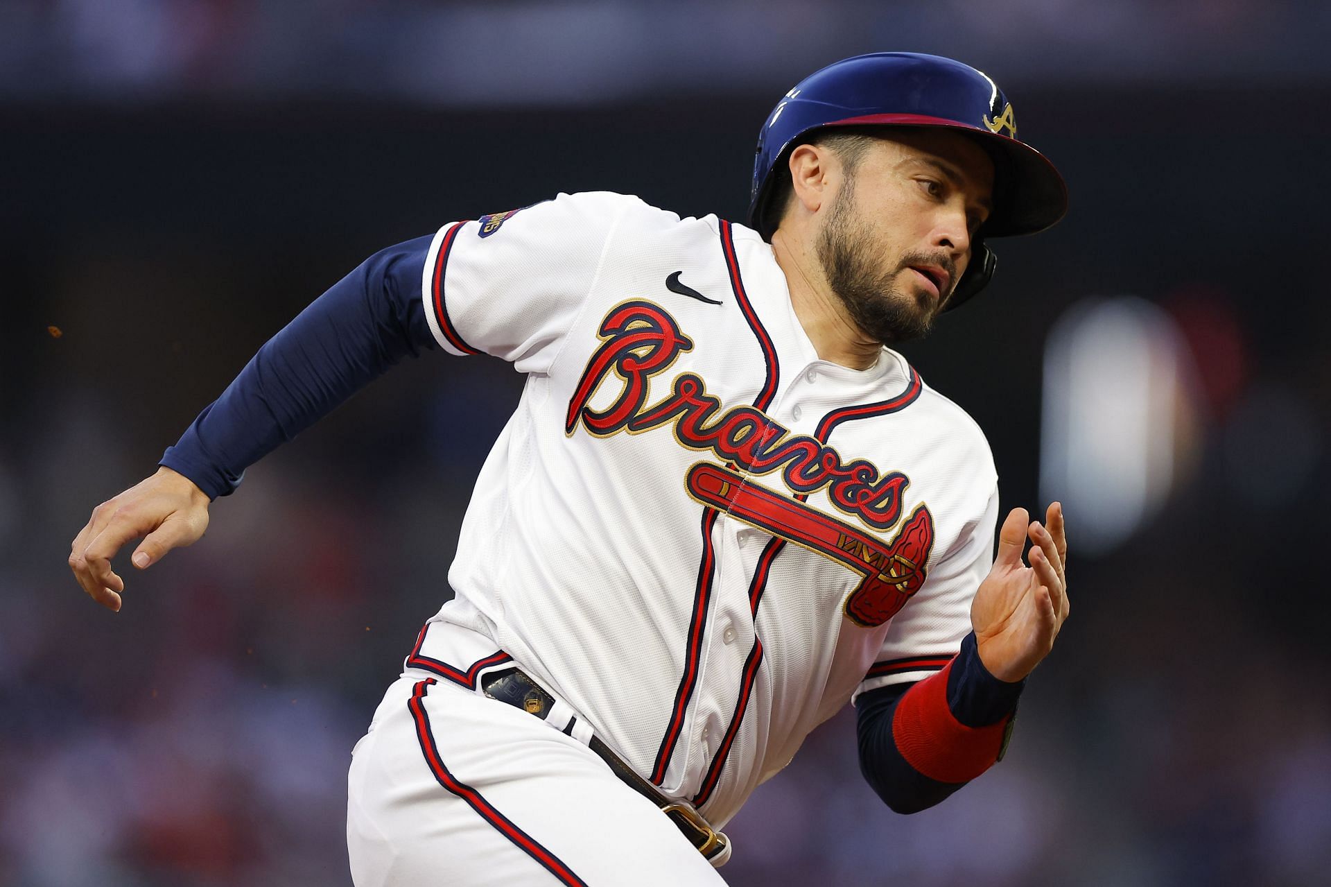 Braves' d'Arnaud jokingly flops to ground after 52-mph hit-by-pitch in  blowout of Nationals - Washington Times