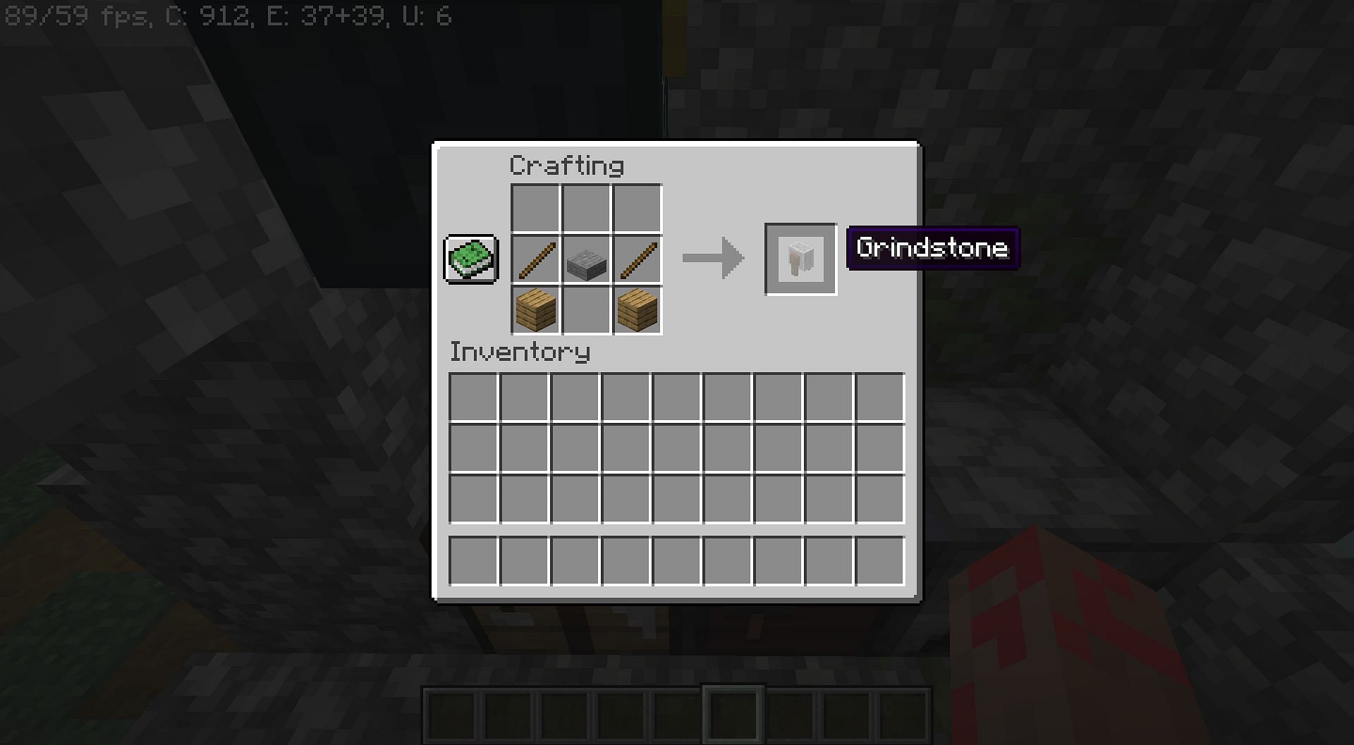 How to make a grindstone in Minecraft