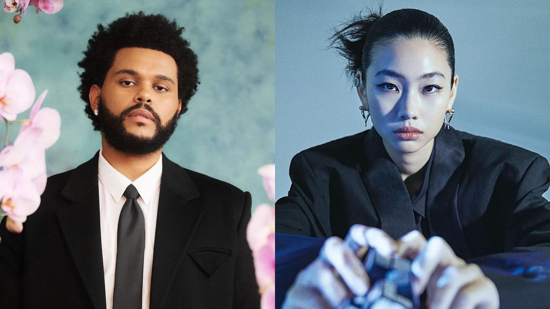The Weeknd and Jung Ho-yeon join hands in upcoming music video collaboration (Images via @theeweeknd/Instagram and @hoooooyeony/Instagram)
