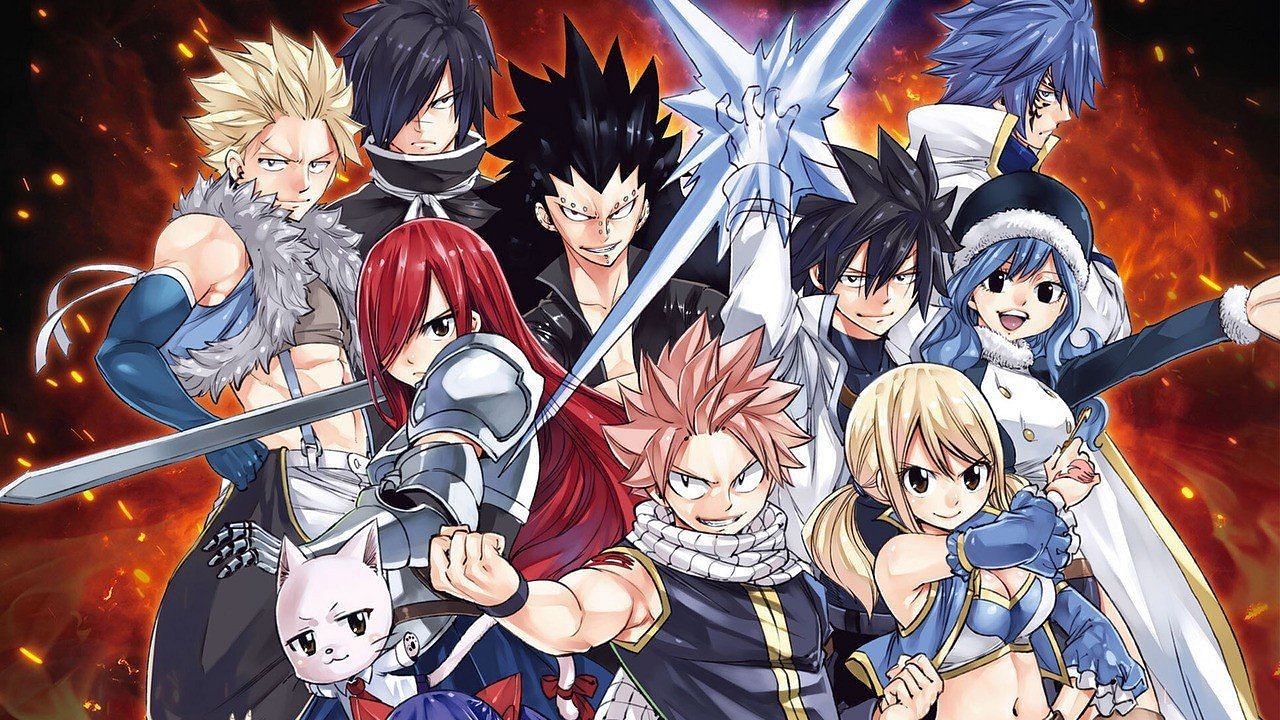 The main cast of &#039;Fairy Tail&#039; (Image via Satelight, A-1 Pictures)