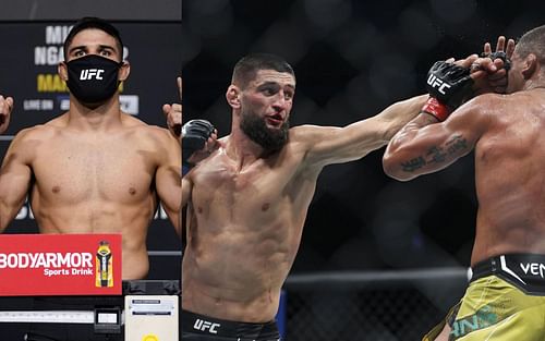 Vicente Luque (left), Khamzat Chimaev vs. Gilbert Burns (right) [Images courtesy of Getty]