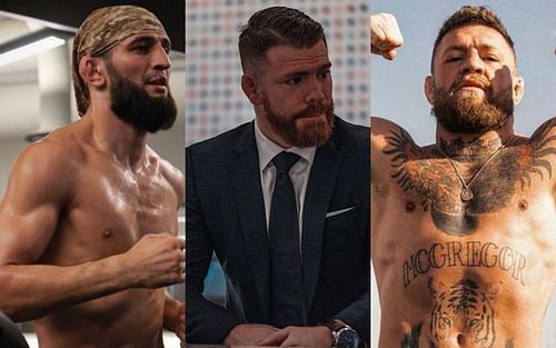 (L to R) Khamzat Chimaev, Paul Felder and Conor McGregor via Instagram @khamzat_chimaev, @felderpaul and @thenotoriousmma