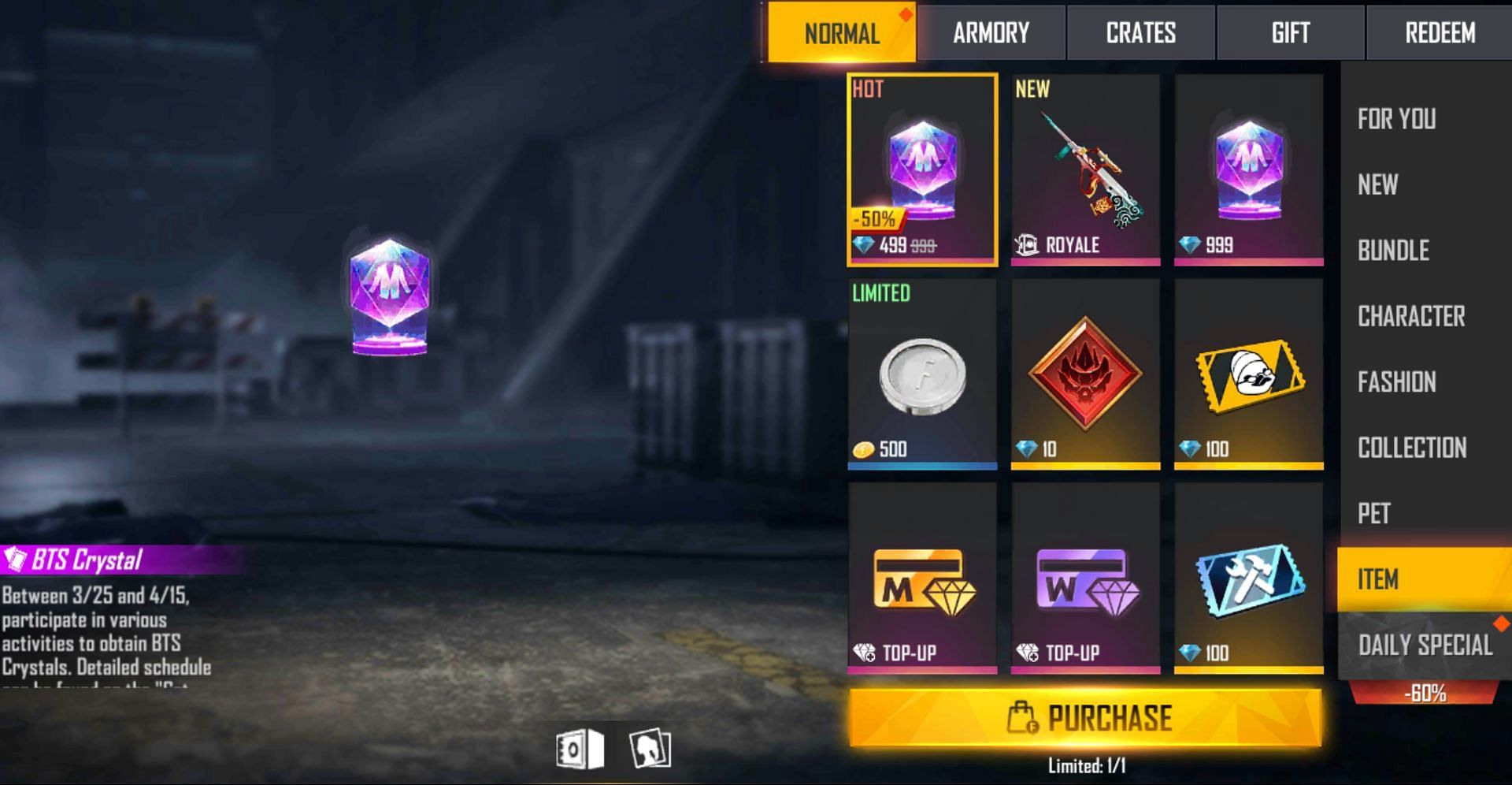 Free Fire Diamonds Top Up with Bitcoin or Crypto (US) - Bitrefill