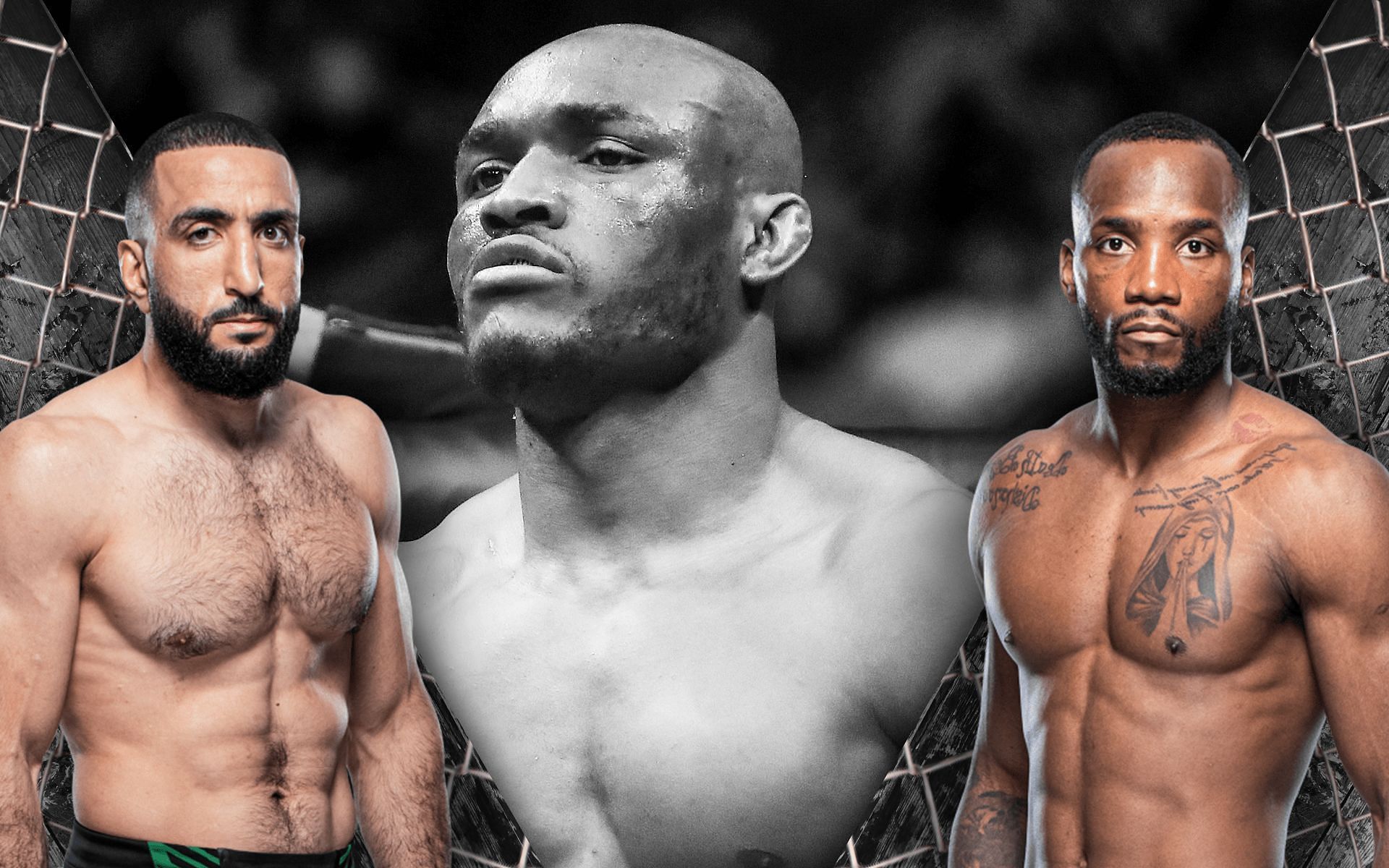 From left to right: Belal Muhammad, Kamaru Usman and Leon Edwards [Image Courtesy: UFC.com]