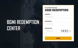 BGMI redeem code center: How to claim redeem code rewards
