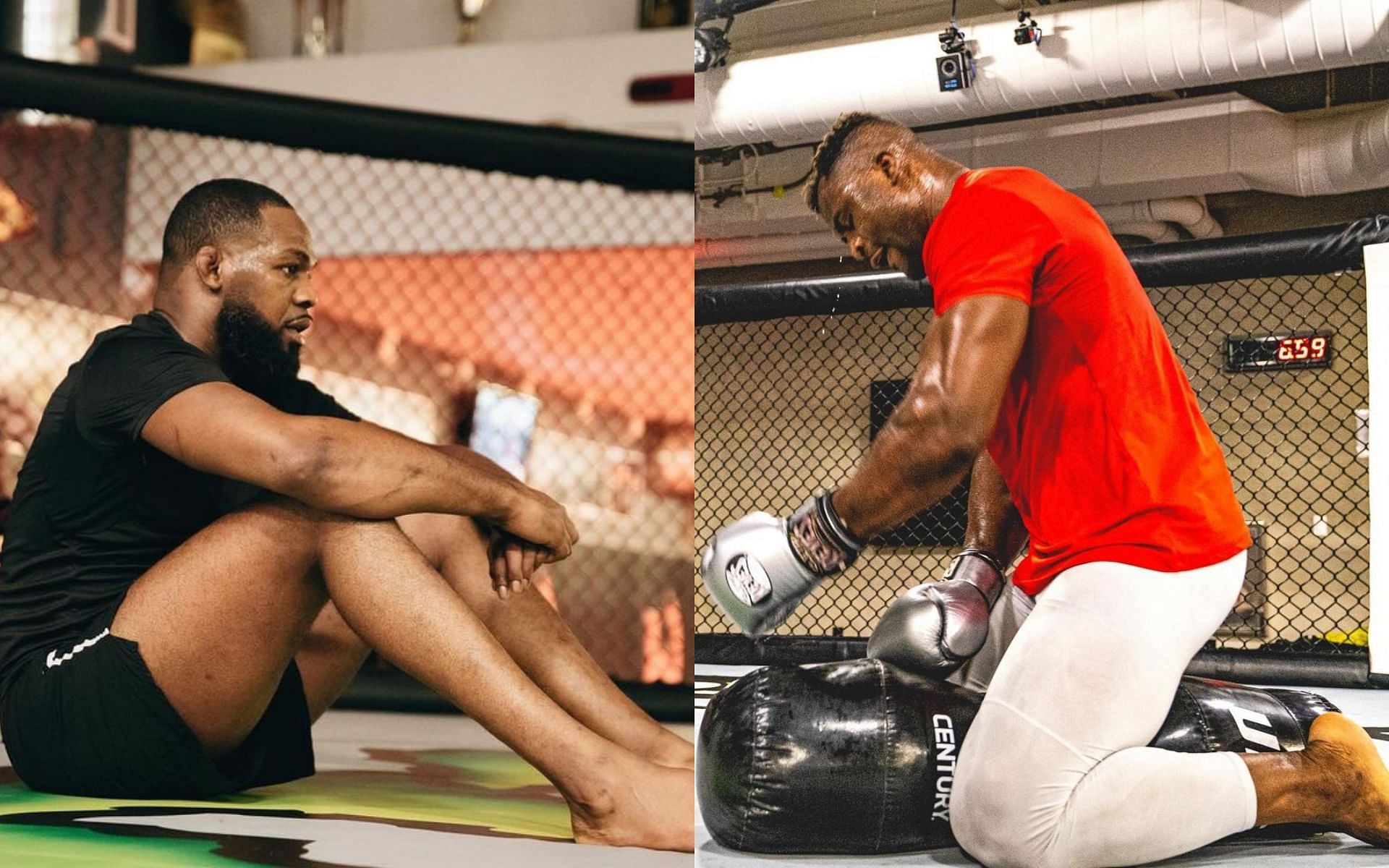 Jon Jones (left) and Francis Ngannou (right) [Images courtesy of @jonnybones Instagram and @francisngannou Instagram]