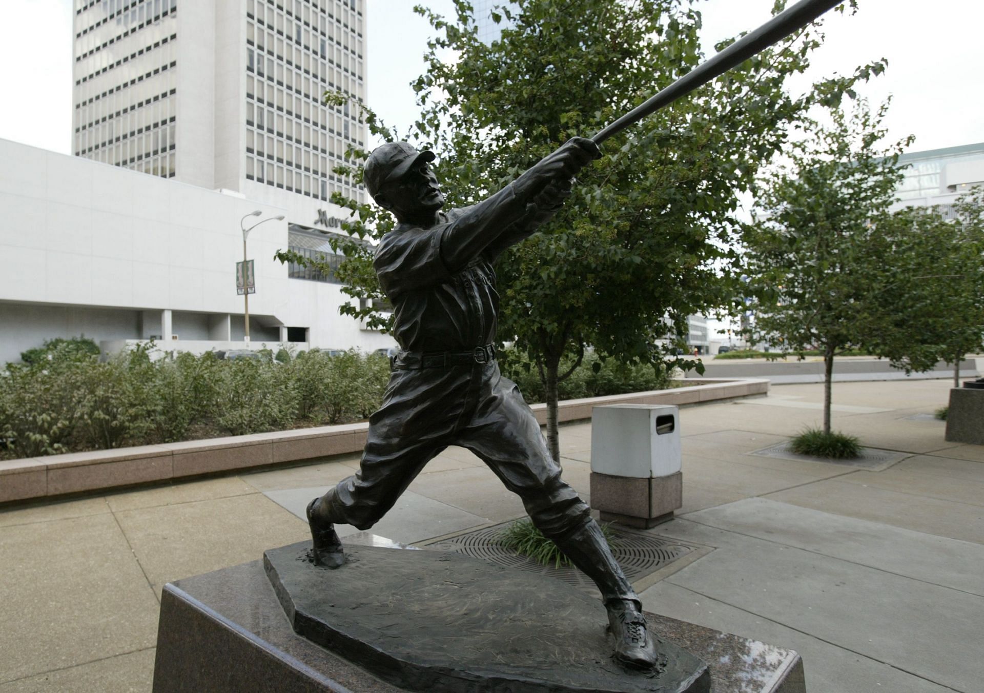 The St. Louis Cardinals erected a statue of Rogers Hornsby outside of Busch Stadium