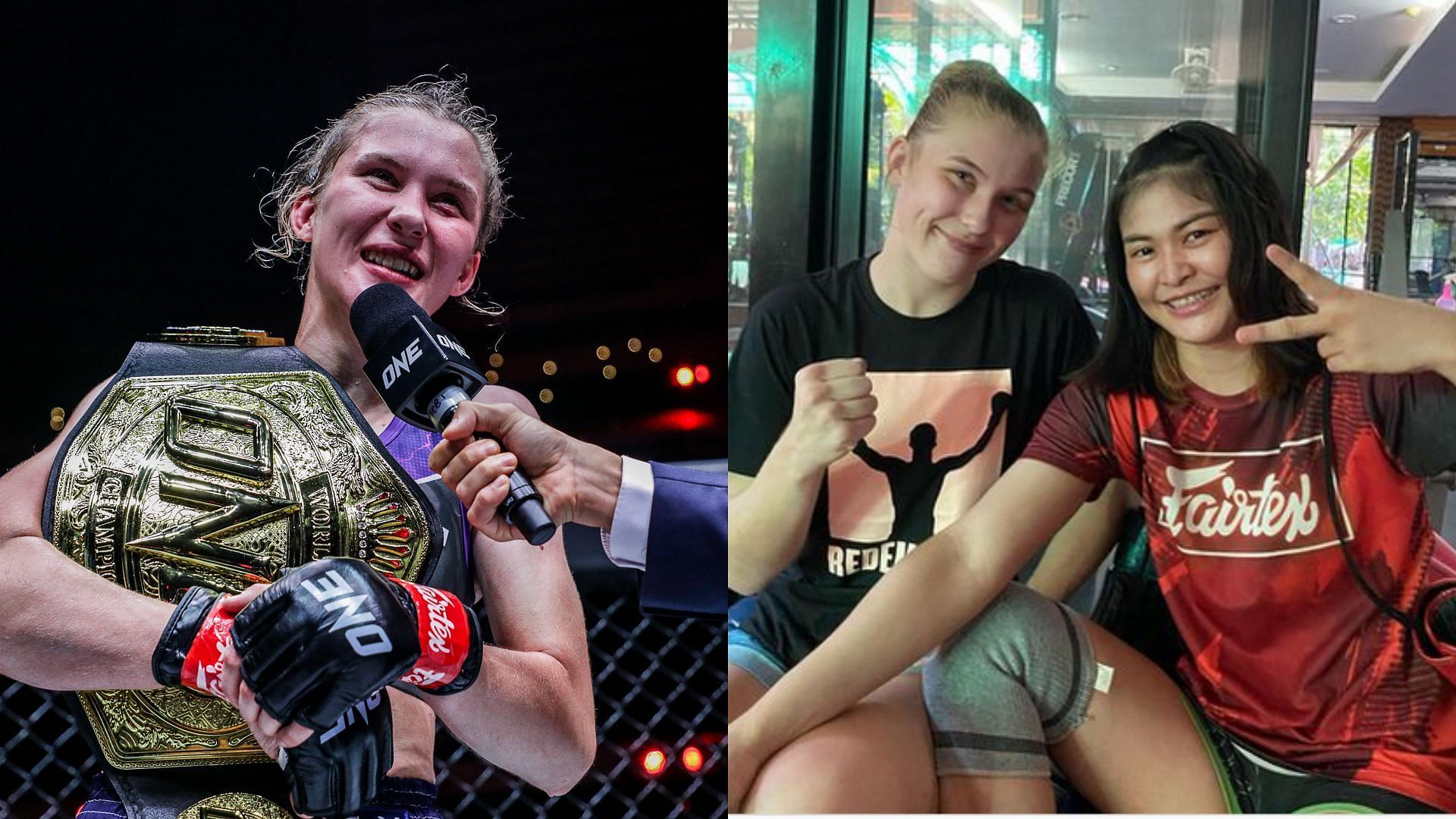 [Photo Credit: ONE Championship and Stamp Fairtex&#039;s Instagram @stamp_fairtex] Smilla Sundell and Stamp Fairtex