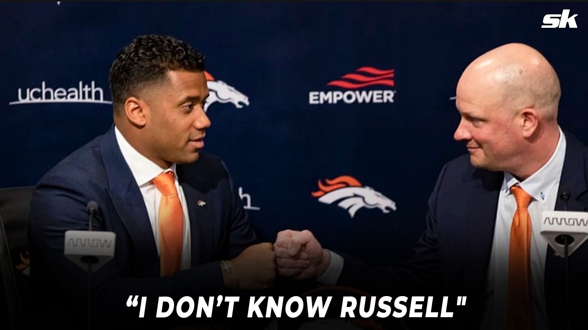 Denver Broncos Introduce Quarterback Russell Wilson, along with head coach Nathaniel Hackett