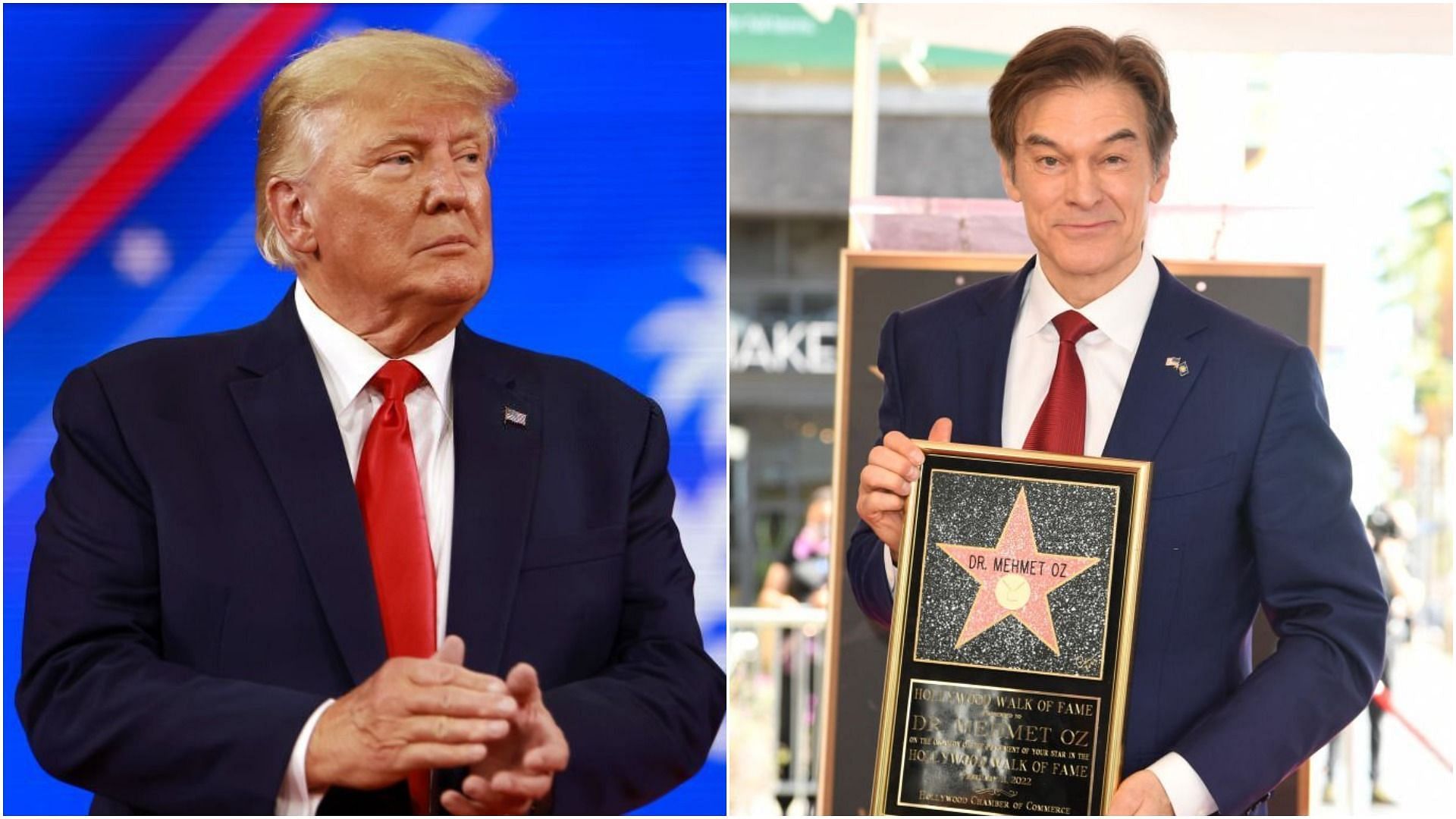 Donald Trump is confident that Dr. Oz will do well in the General Election (Images via Joe Raedle and JC Olivera/Getty Images)