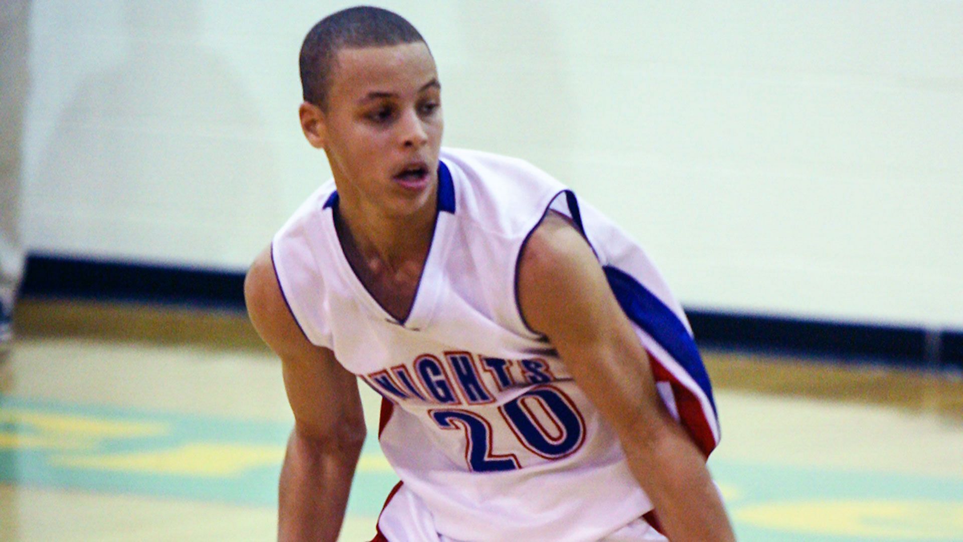 Skinny and undersized, Steph Curry work on every aspect of his game to become a good high school basketball player. [Photo: Sporting News]
