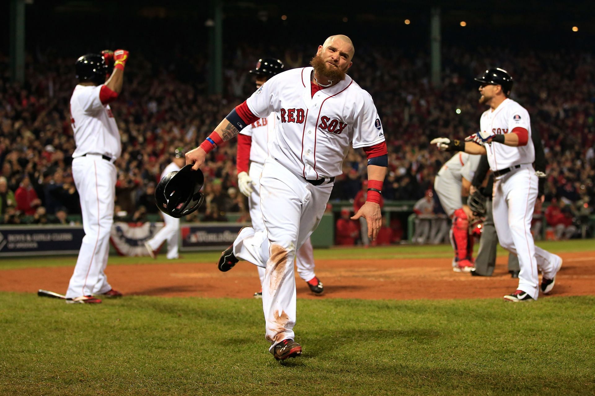 Red Sox on X: Jonny Gomes with a special jersey today. #SoxAlum   / X