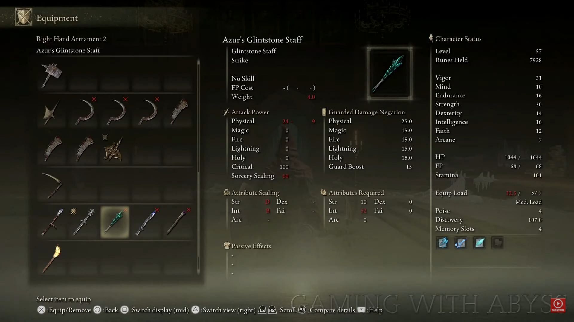 The reduced cast time with this Glintstone Staff is something that can come in handy in Elden Ring (Image via Gaming with Abyss/YouTube)