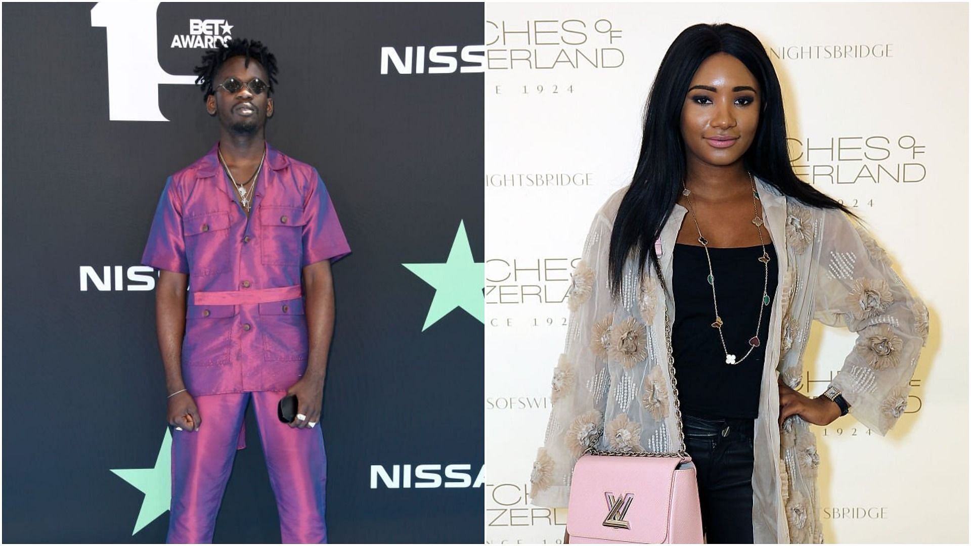 Mr. Eazi proposed to his longtime girlfriend Temi Otedola (Images via Frazer Harrison and David M. Benett/Getty Images)