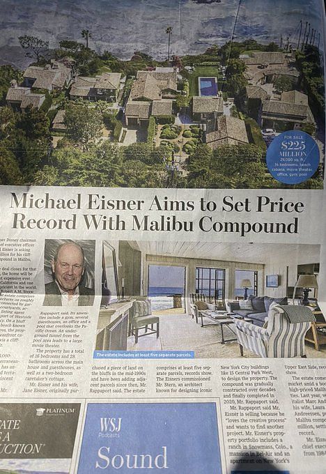 Michael Eisner Net Worth Former Disney Ceos Fortune Explored As He Lists Malibu House For A 