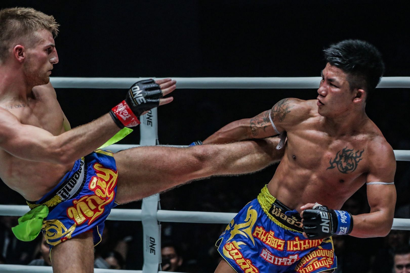 Rodtang Jitmuangnon (right) and Jonathan Haggerty (left) [Photo Credit: ONE Championship]