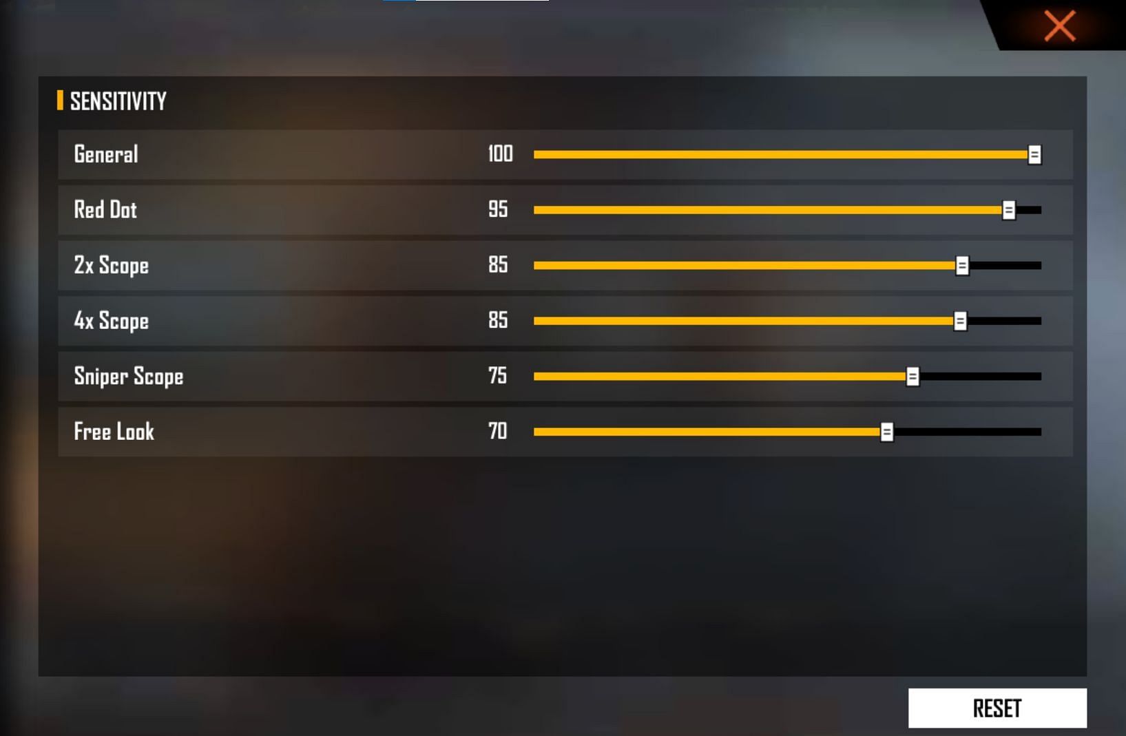 Best sensitivity in Free Fire (Image via Garena)