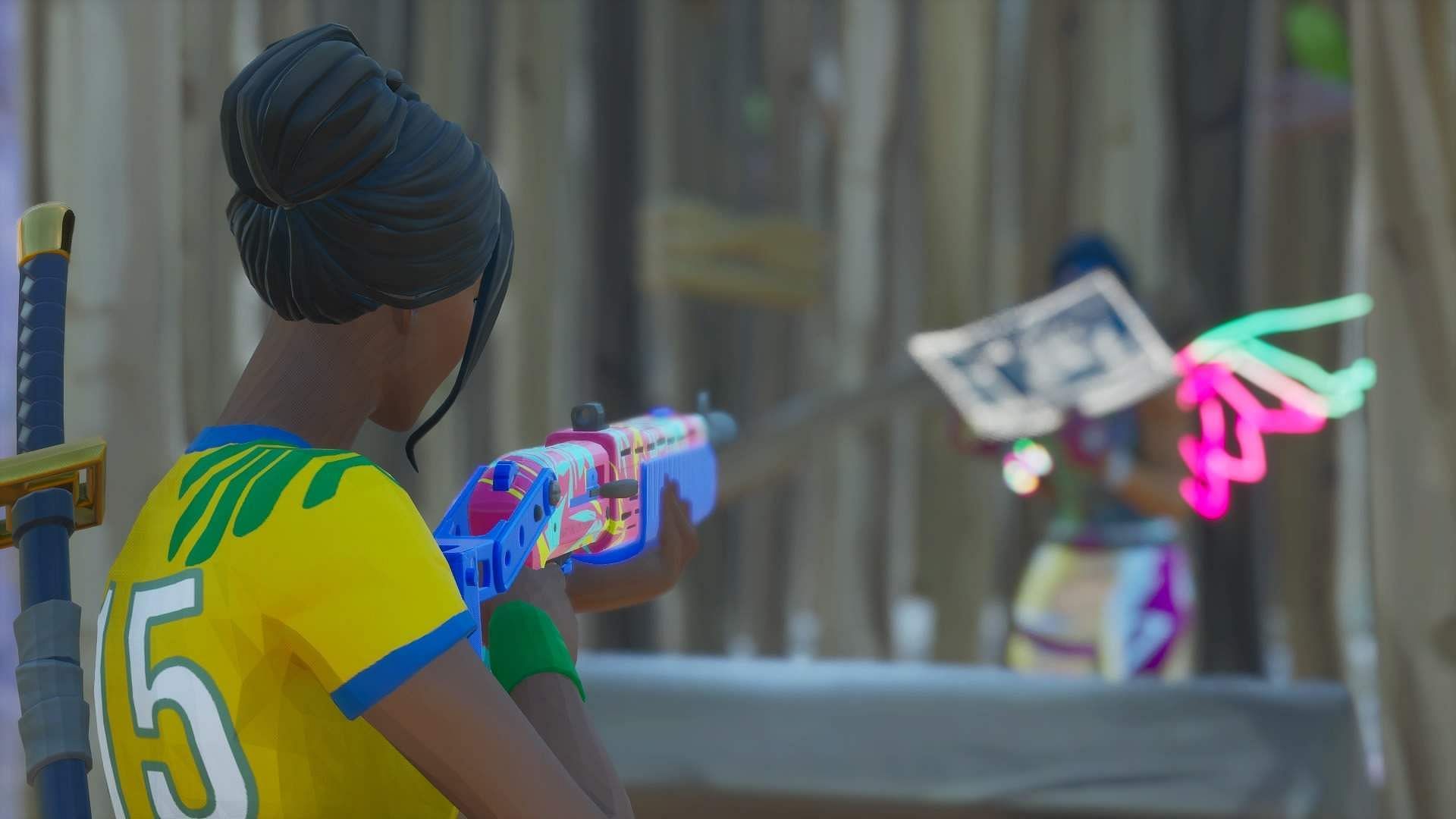 Fortnite Shotgun edit peek shot (Image via Creative Codes)