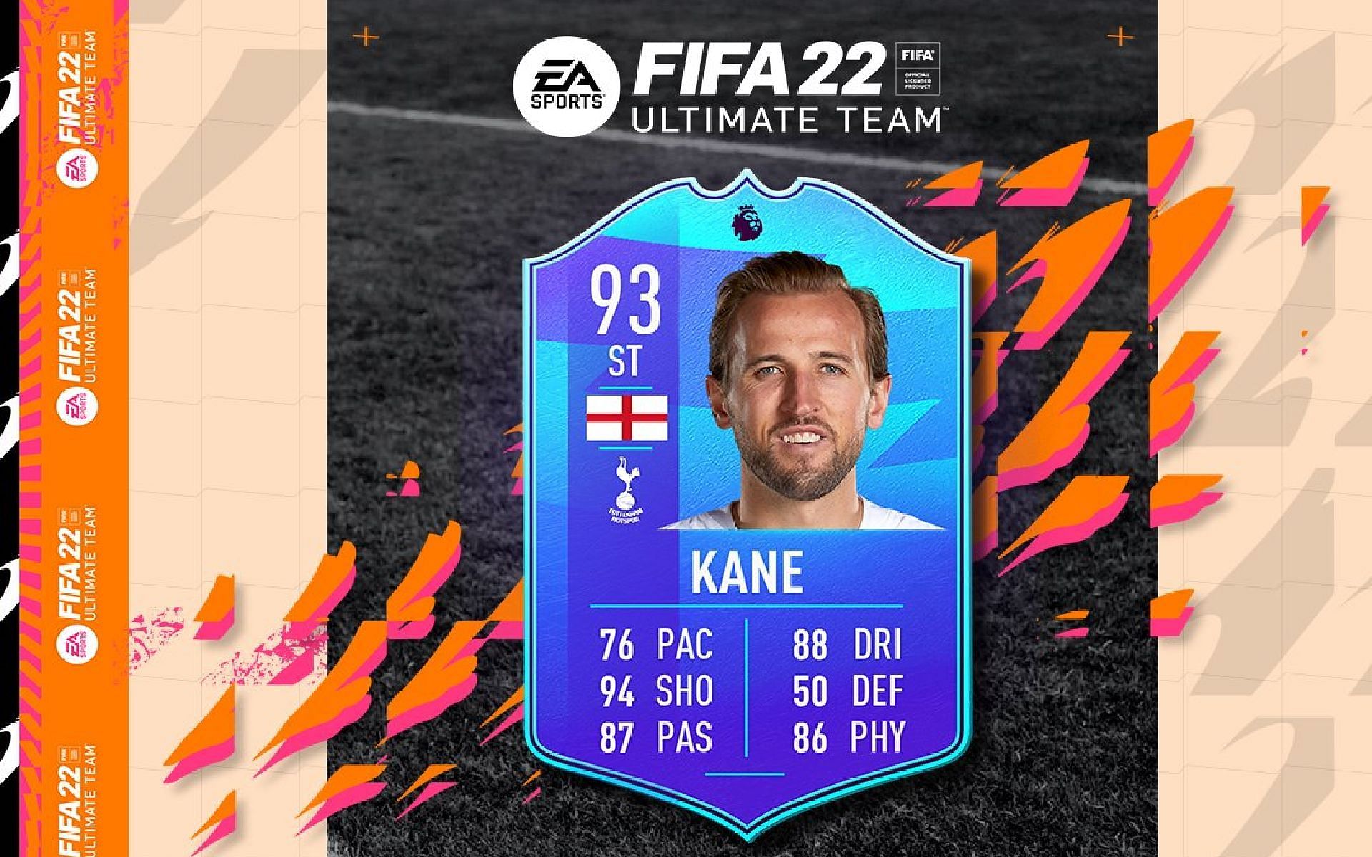 Harry Kane Player of the Month (POTM) SBC in FIFA 22 Ultimate Team (Image via Twitter/EASPORTSFIFA)