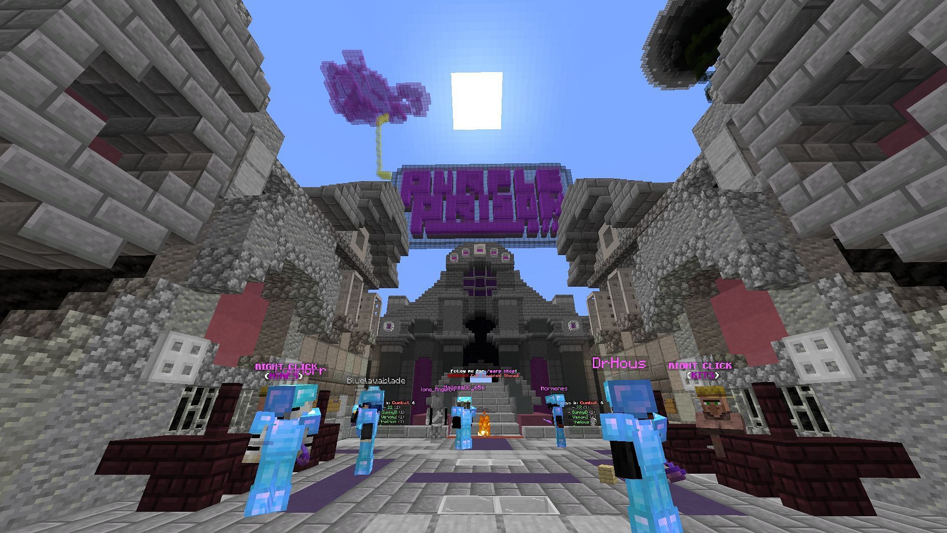 Purple Prison is the most popular prison server (Image via Purple Prison)