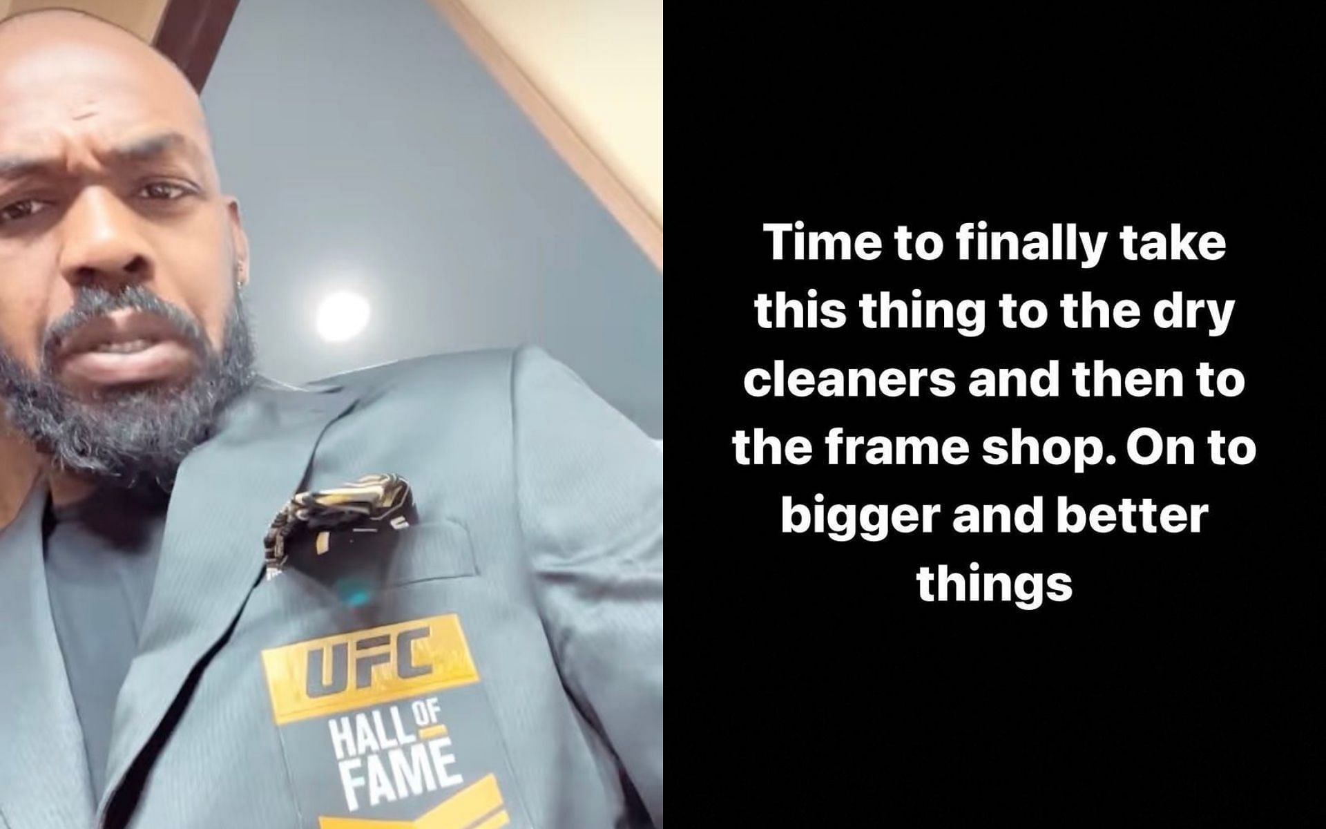 Jon Jones revealed what he plans to do with his jacket for the UFC Hall of Fame 
