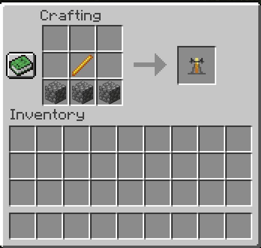 Brewing stand recipe (Image via Minecraft Station)