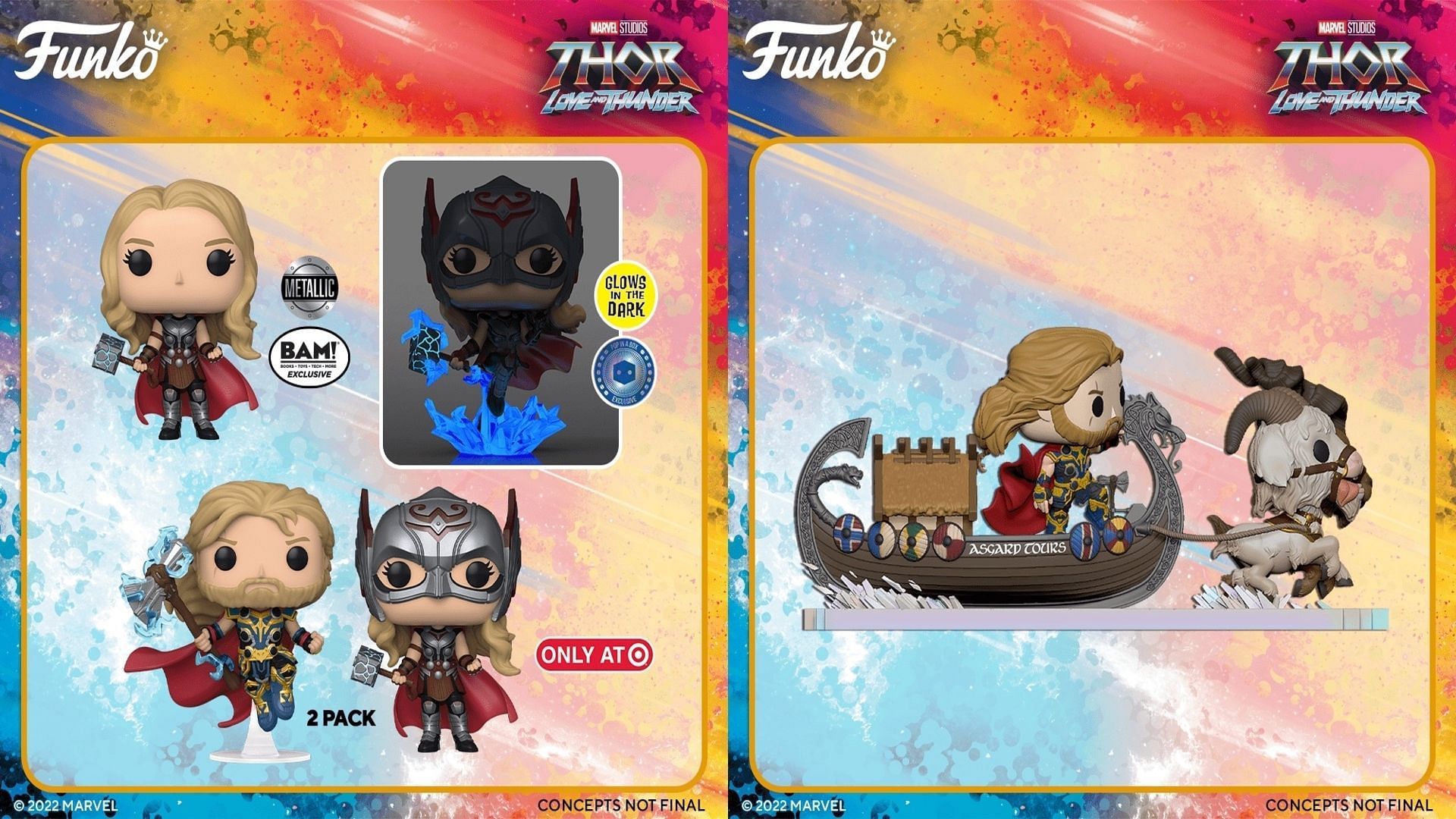 &#039;Thor: Love and Thunder&#039; Funko pop collection (Image via Funko)