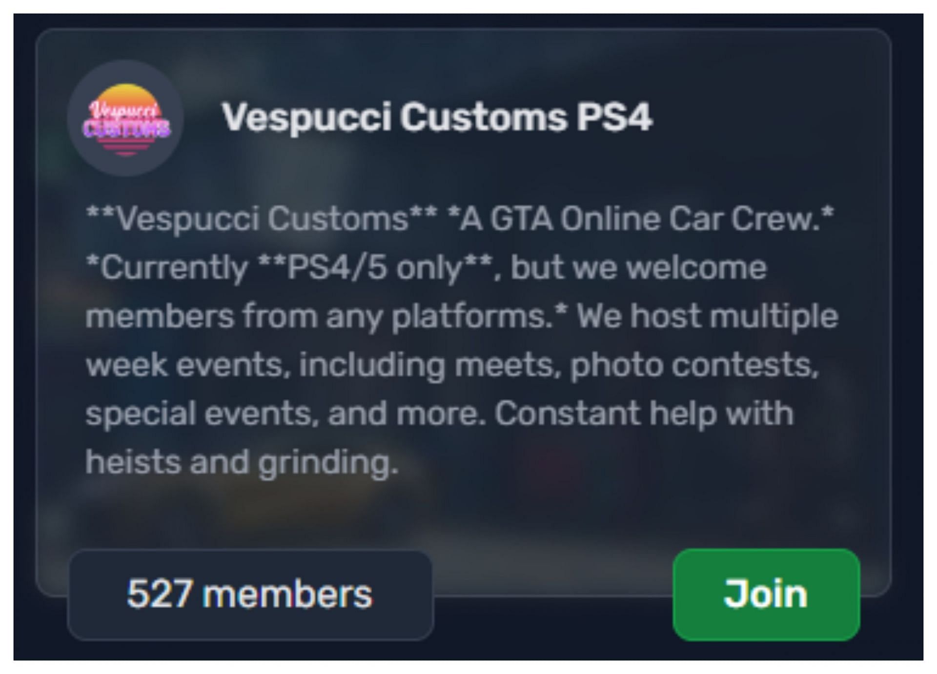 The name Vespucci inspires some players (Image via Discord)