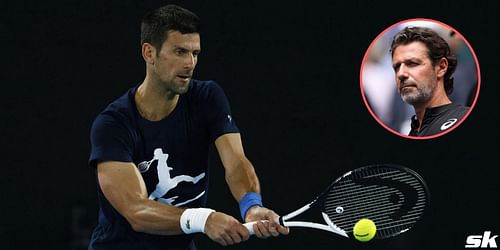 Patrick Mouratoglou (inset) has assessed Novak Djokovic's backhand