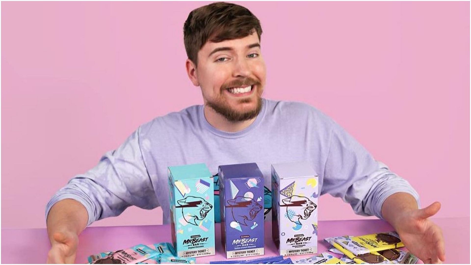 MrBeast gave away $1.3 million worth of chocolate in a Feastables promotional giveaway (Image via MrBeast/Twitter)