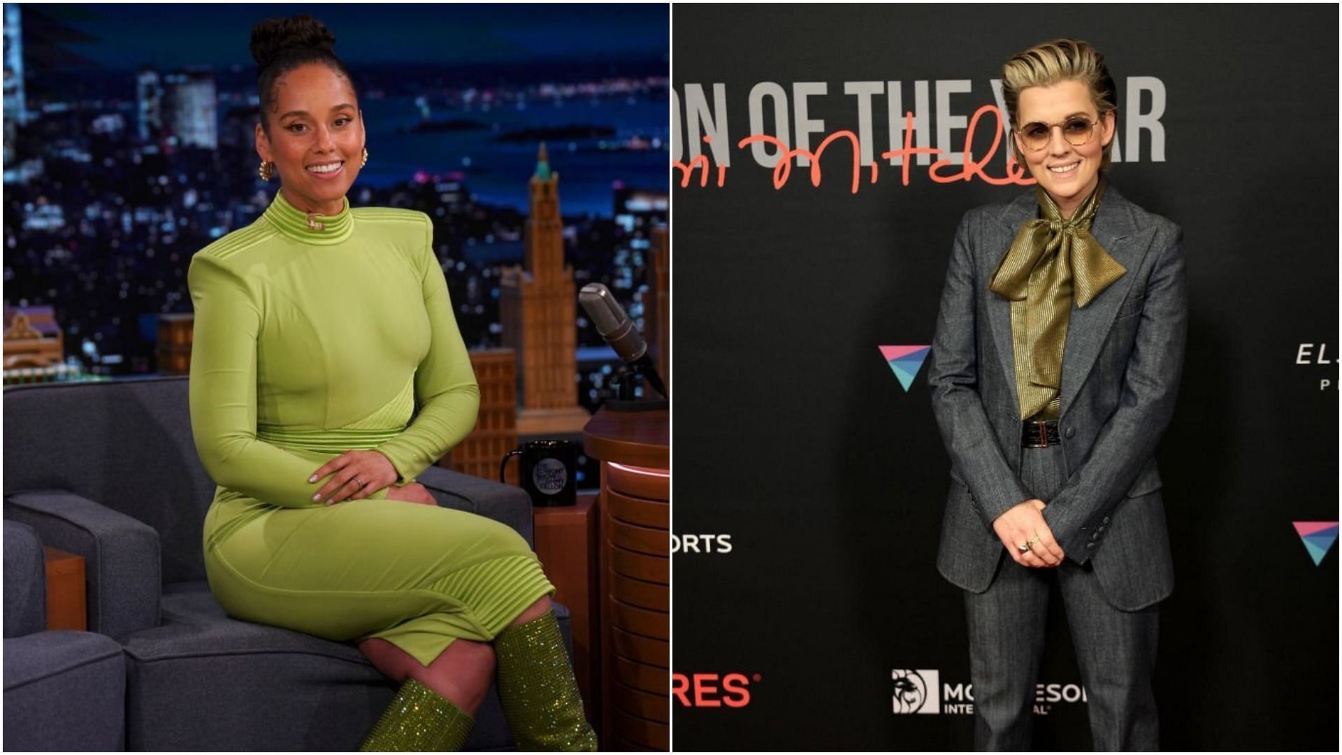 Alicia Keys spoke about her friendship with Brandi Carlile on The Ellen DeGeneres Show (Images via Ryan Muir and Jeff Kravitz/Getty Images)