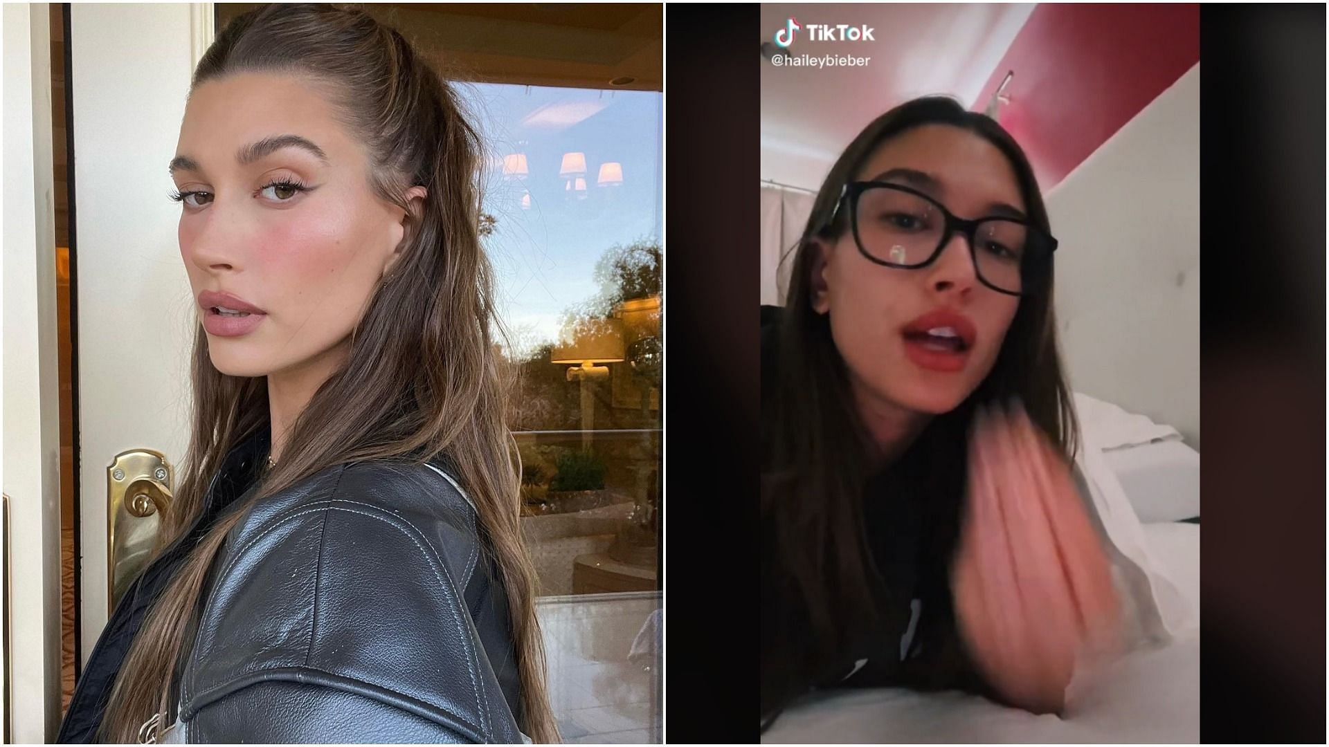 Hailey Bieber is active on her TikTok account (Image via @haileybieber/Instagram and @haileybieber/TikTok)