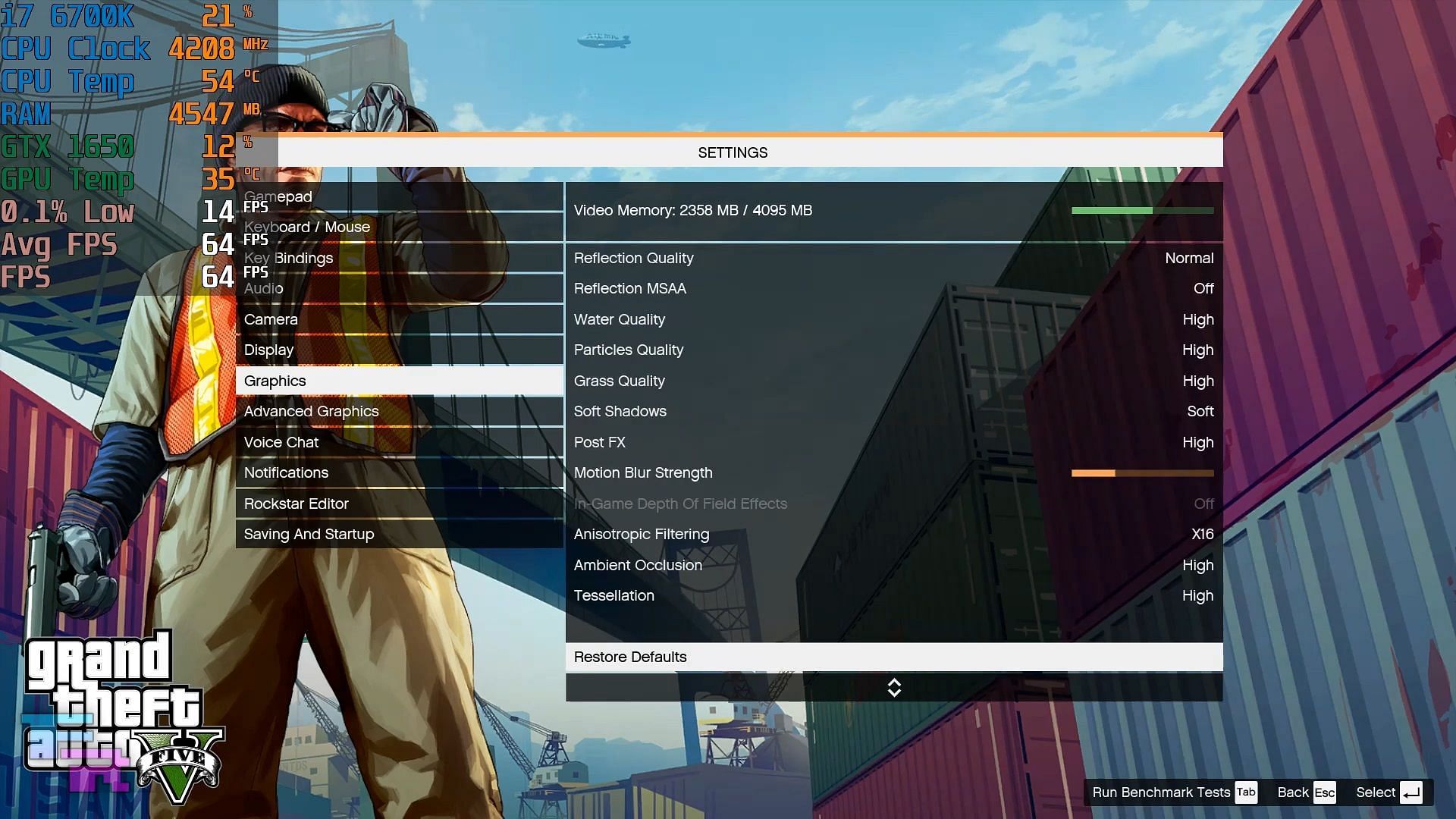 Graphics settings page 3 (Image via FrameRated, YouTube)