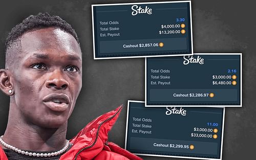 Israel Adesanya (L) and Adesanya's bets (R) [Images via @stylebender on YouTube and Instagram @stylebender]