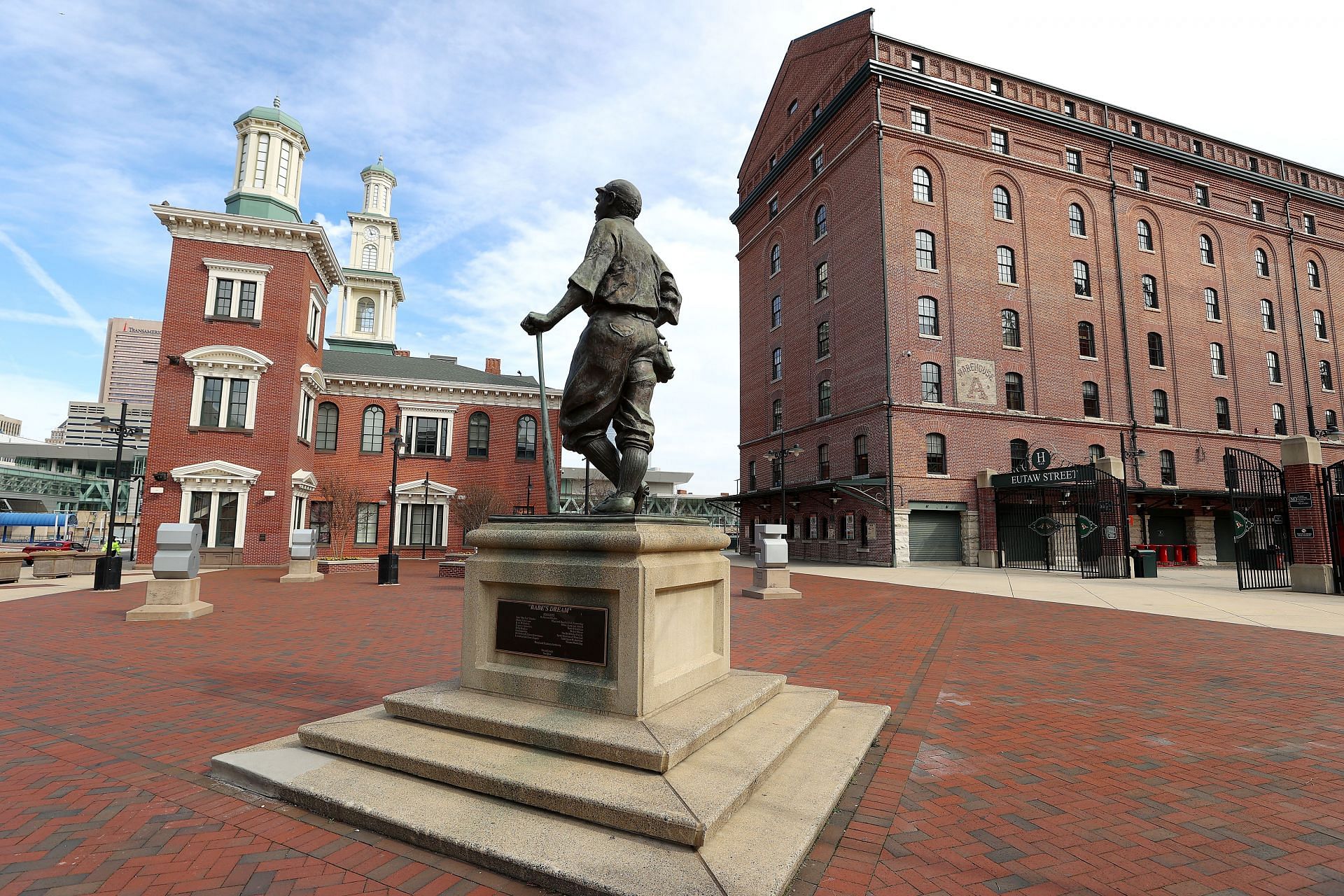 A statue of Babe Ruth outside Camden Yards in Baltimore